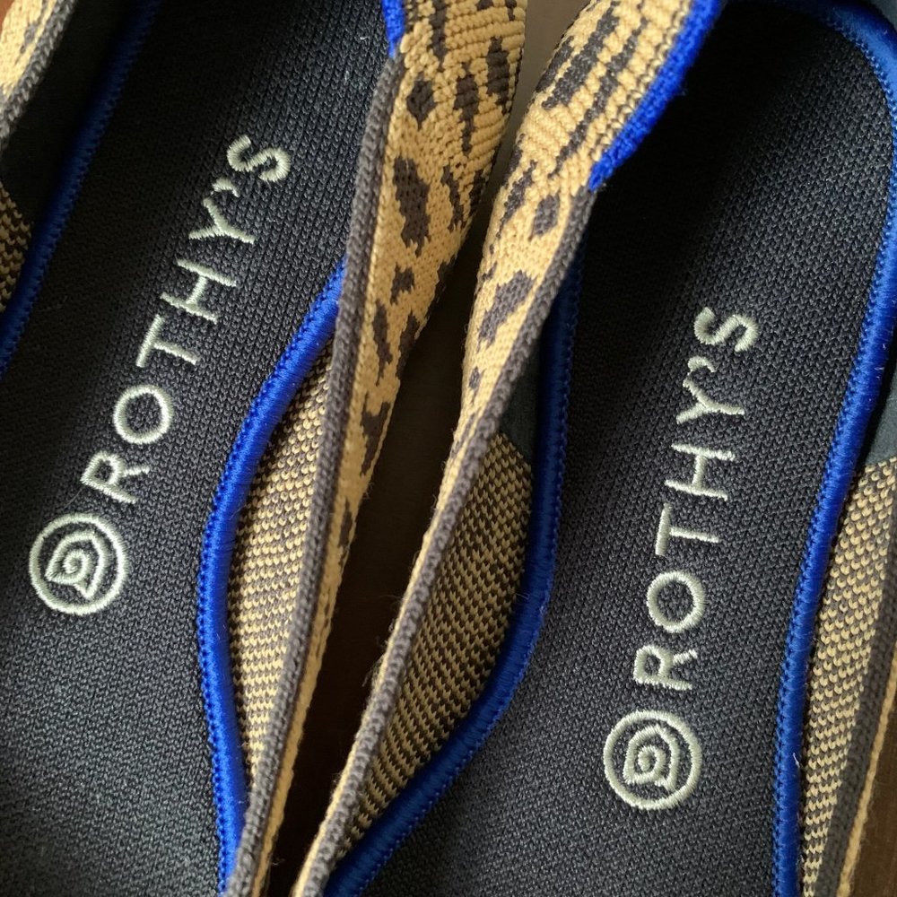 Rothy's Pointed Toe Leopard Print Comfort Ballet … - image 7